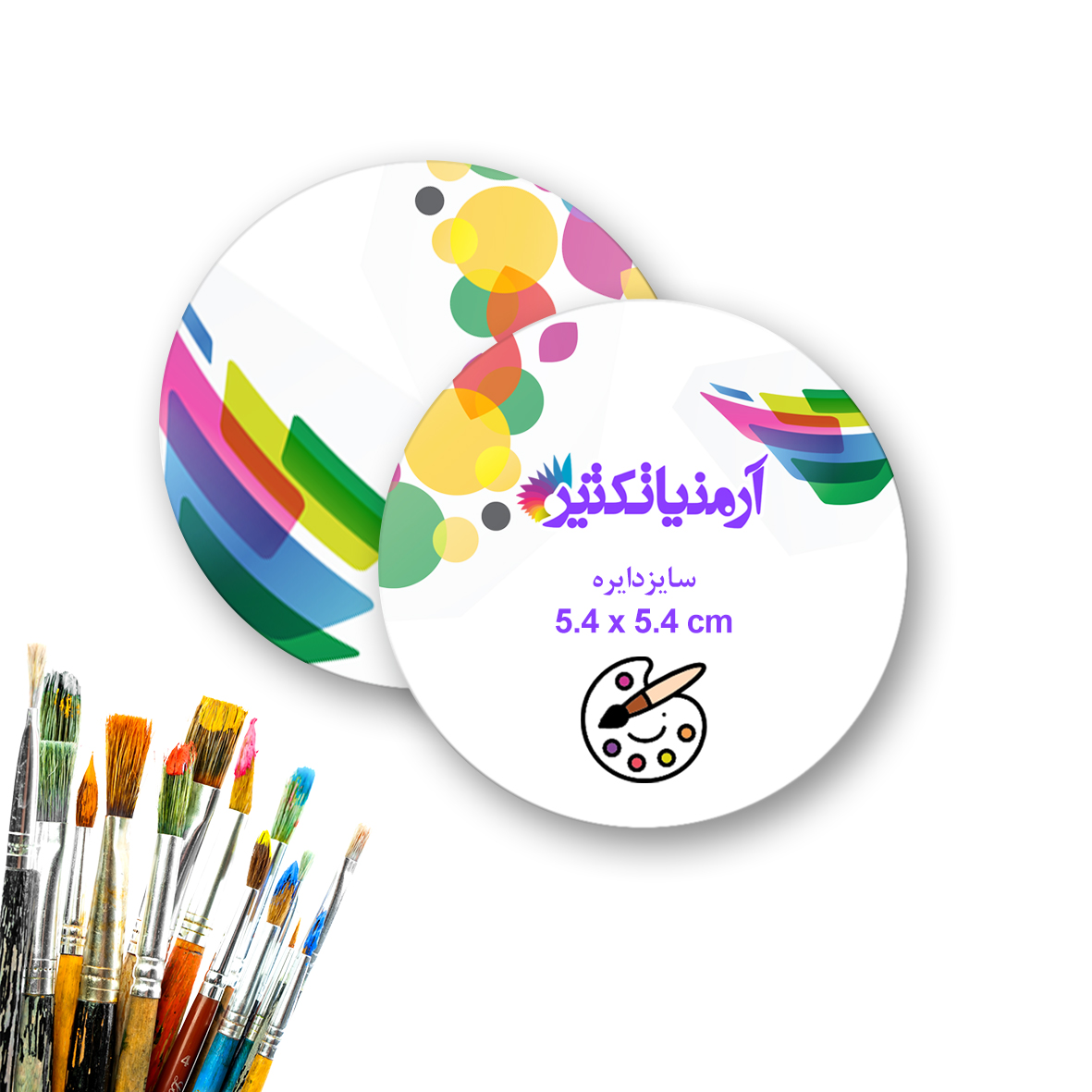 طراحی کارت ویزیت دایره قطر 5.4 دورو