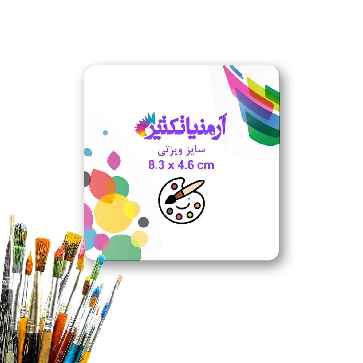 طراحی کارت ویزیت مربع سایز 5.4 یکرو
